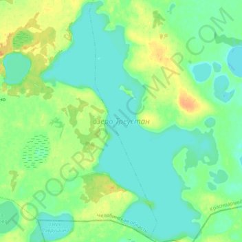 озеро Треустан topographic map, elevation, terrain