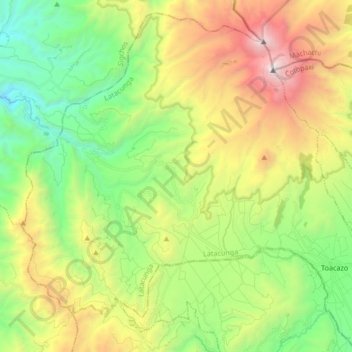 Toacaso topographic map, elevation, terrain