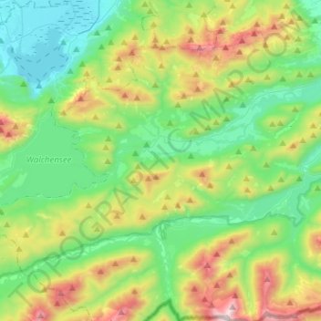 Jachenau topographic map, elevation, terrain