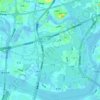 Huazhou Subdistrict topographic map, elevation, terrain