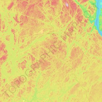 Temagami topographic map, elevation, terrain
