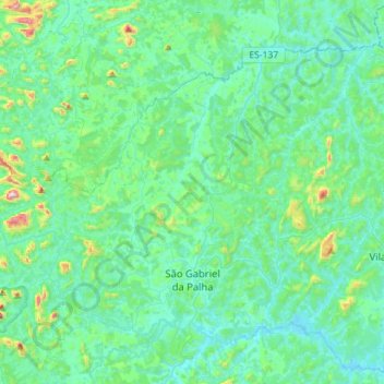 São Gabriel da Palha topographic map, elevation, terrain