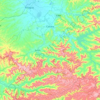 Calceta topographic map, elevation, terrain