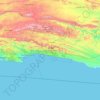 Garden Route National Park topographic map, elevation, terrain