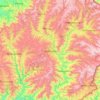 Thaba-Tseka District topographic map, elevation, terrain