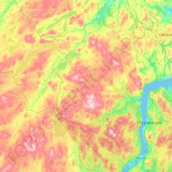 сельское поселение Междуречье topographic map, elevation, terrain
