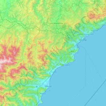 Savone topographic map, elevation, terrain