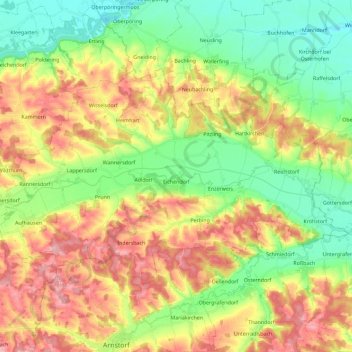 Eichendorf topographic map, elevation, terrain