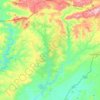 Baños de la Encina topographic map, elevation, terrain