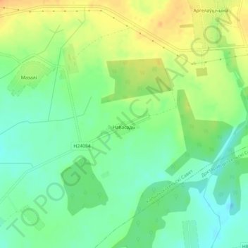 Новосады topographic map, elevation, terrain