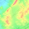 القريعات topographic map, elevation, terrain
