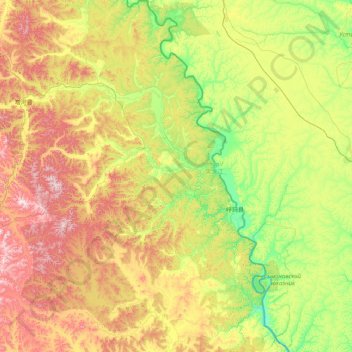呼玛县 topographic map, elevation, terrain