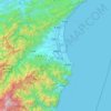 Yilan County topographic map, elevation, terrain