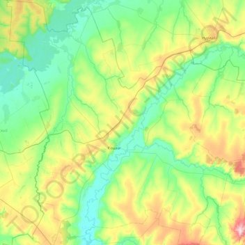 Кошкинский район topographic map, elevation, terrain