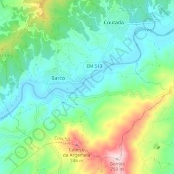 Barco topographic map, elevation, terrain