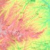 宜君县 topographic map, elevation, terrain