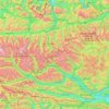 Hohe Tauern topographic map, elevation, terrain