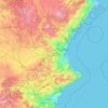 Valencian Community topographic map, elevation, terrain