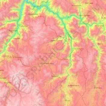 Cotabambas topographic map, elevation, terrain