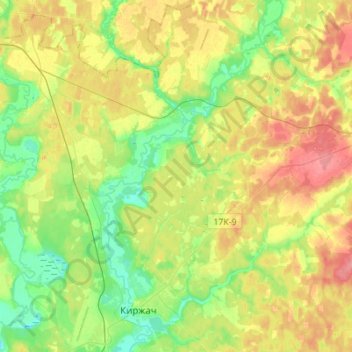 Горкинское сельское поселение topographic map, elevation, terrain