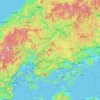 Hiroshima Prefecture topographic map, elevation, terrain