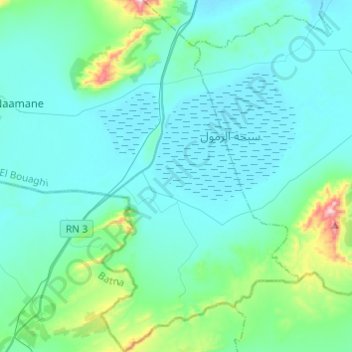 Ouled Zouai topographic map, elevation, terrain