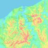 Esmeraldas topographic map, elevation, terrain