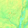 Shahjadpur Upazila topographic map, elevation, terrain