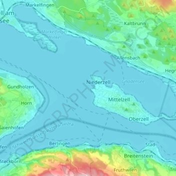 Reichenau topographic map, elevation, terrain