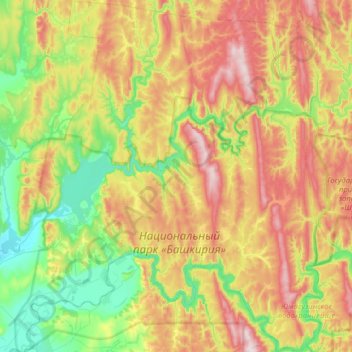 Нугушевский сельсовет topographic map, elevation, terrain