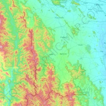 Ratchaburi Province topographic map, elevation, terrain