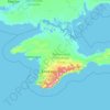 Crimean Peninsula topographic map, elevation, terrain