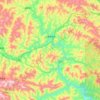 八渡瑶族乡 topographic map, elevation, terrain