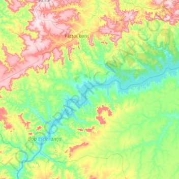 Nova Iorque topographic map, elevation, terrain