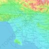 Los Ángeles topographic map, elevation, terrain