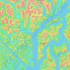 Douglas Channel topographic map, elevation, terrain