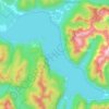 Lago Chapo topographic map, elevation, terrain