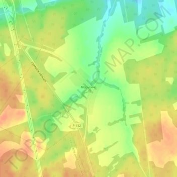 Моругино topographic map, elevation, terrain