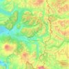 Curarrehue topographic map, elevation, terrain