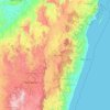 Alaotra-Mangoro topographic map, elevation, terrain