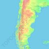 Patagonia topographic map, elevation, terrain