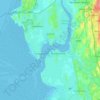 Overton topographic map, elevation, terrain