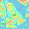 Mitkof Island topographic map, elevation, terrain