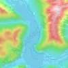 Hallstätter See topographic map, elevation, terrain