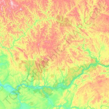 Мотыгинский район topographic map, elevation, terrain