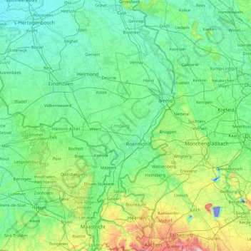 Limburg topographic map, elevation, terrain