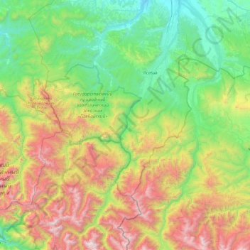 Малая Лаба topographic map, elevation, terrain