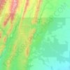Municipio de Aguaray topographic map, elevation, terrain