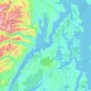 Hood Canal topographic map, elevation, terrain