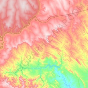 Cabeceira Grande topographic map, elevation, terrain